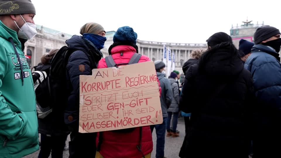 Video: Massenproteste in Wien gegen Corona-Maßnahmen