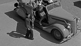 Etliche prominente Gäste wohnten in dem herrschaftlichen Bau und fuhren wie hier um 1936 mit ihren Autos vor.