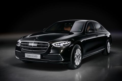 Der Mercedes S680 Guard in seiner Frontansicht