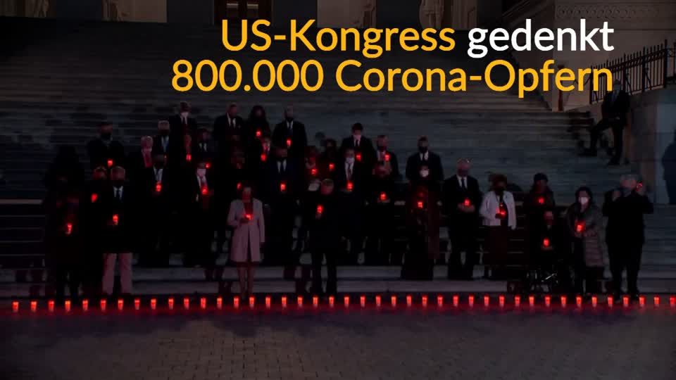 Video: US-Kongress gedenkt 800.000 Corona-Opfern
