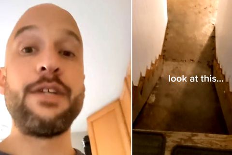 Handwerker entfernen Asbest aus Keller – und nehmen die ganze Treppe mit