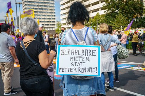 Demonstration für bezahlbaren Wohnraum in Berlin