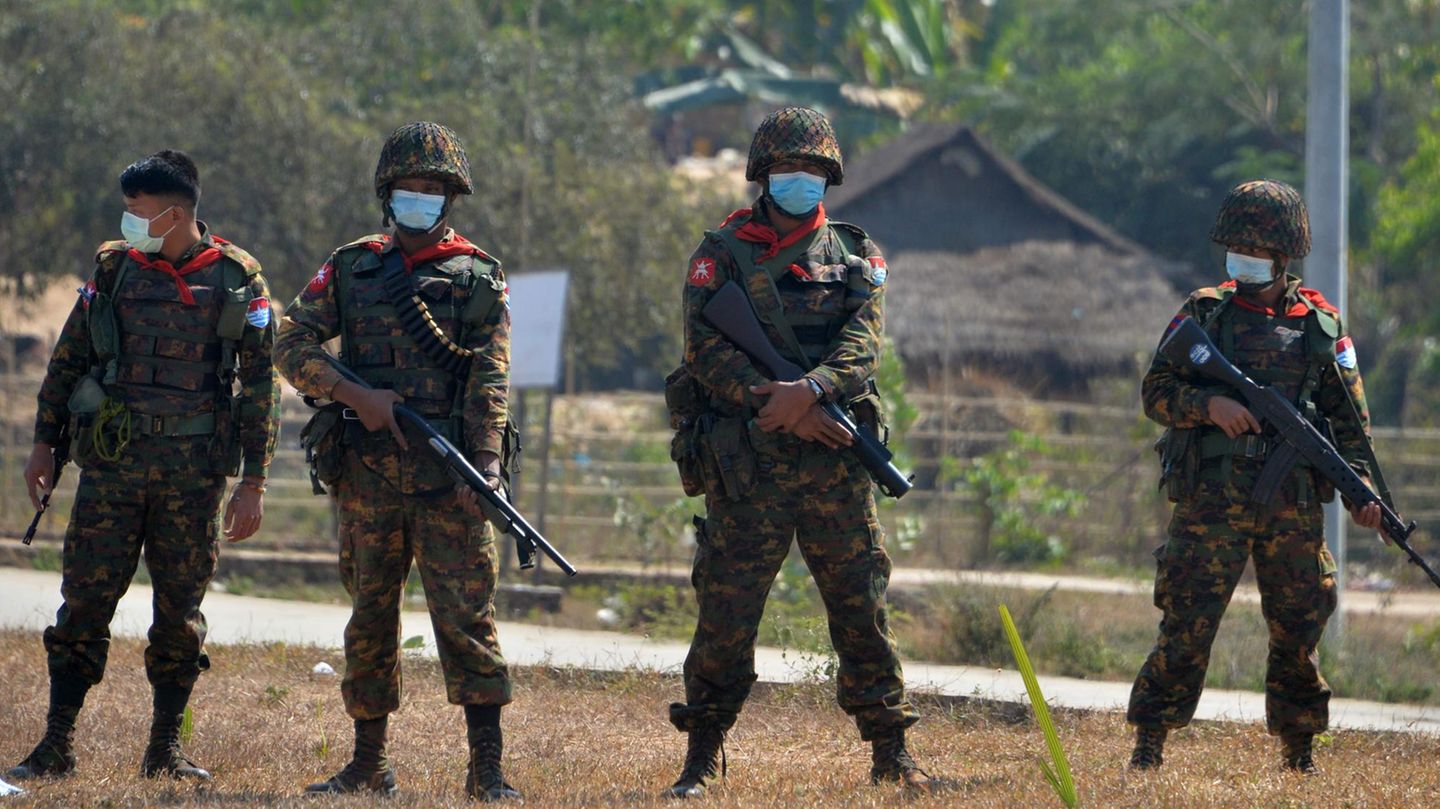 Soldaten in Naypyidaw, der Hauptstadt von Myanmar (Archivbild)