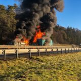 Die Autobahn war für mehrere Stunden komplett gesperrt.