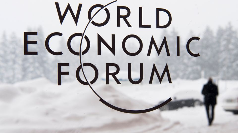 Logo des Weltwirtschaftsforums (WEF) in Davos