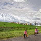 Begegnungen des Marathonläufers unterwegs auf dem Kolonnenweg