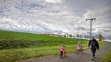 Begegnungen des Marathonläufers unterwegs auf dem Kolonnenweg