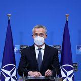 Nato-Generalsekretär Jens Stoltenberg hält eine Rede bei einer Pressekonferenz
