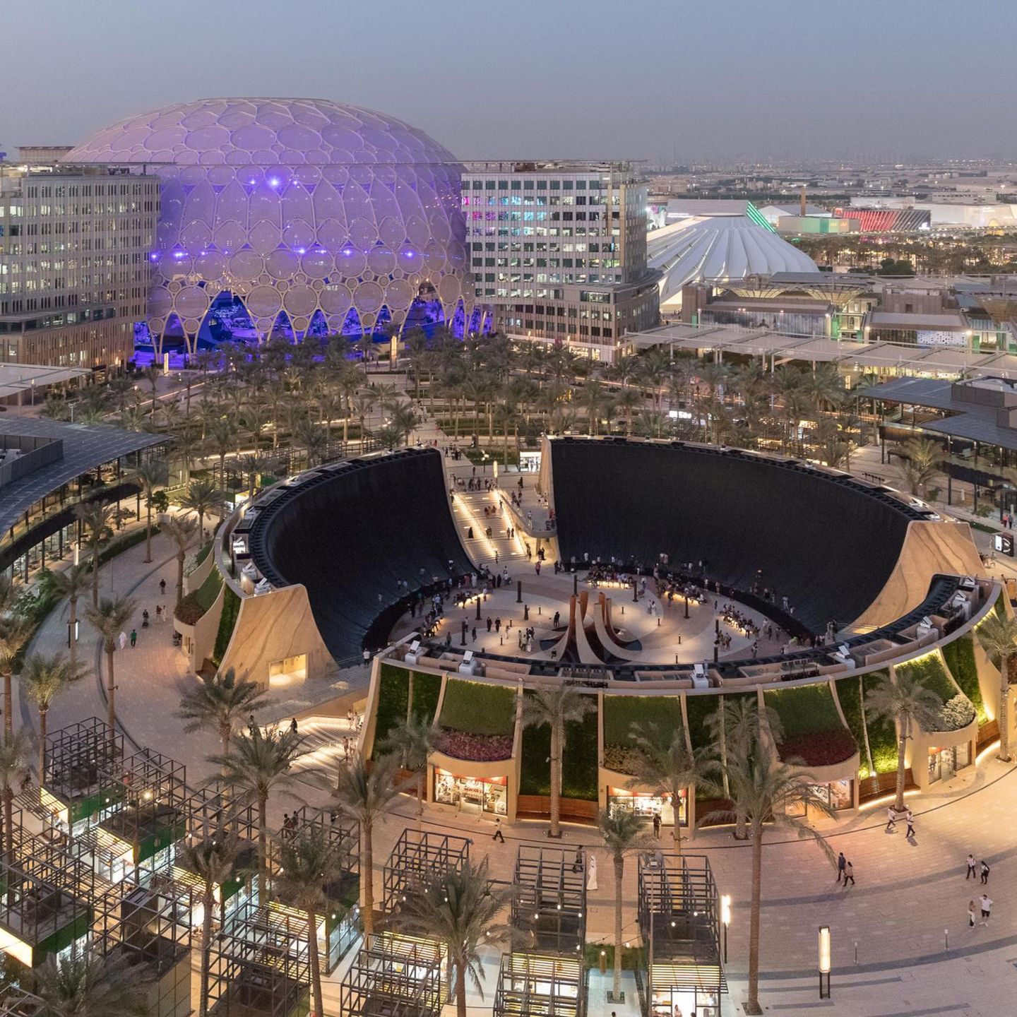 Offen für neue Ideen: das Expo-Gelände mit der Al Wasl Plaza (hinten links)