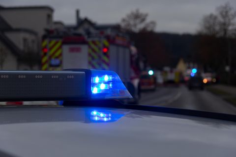 Polizeiwagen mit Blaulicht