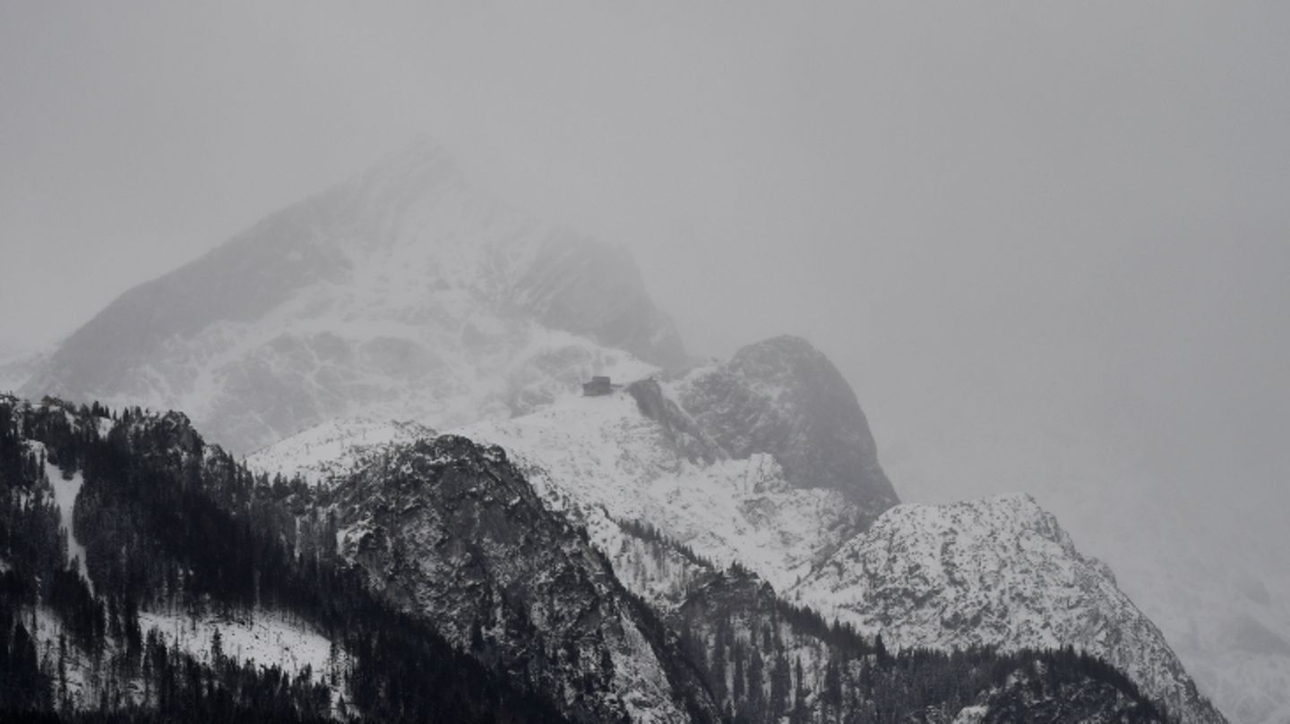 Die Spitze der Alpspitze im Wettersteingebirge.