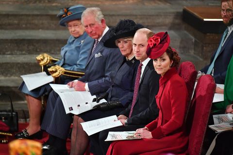 Queen Elizabeth II., Prinz Charles, Camilla, Prinz William, Kate