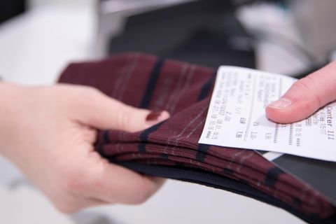 Geschenkte Socken werden umgetauscht