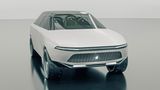 Ein Entwurf des Apple Cars in Frontansicht