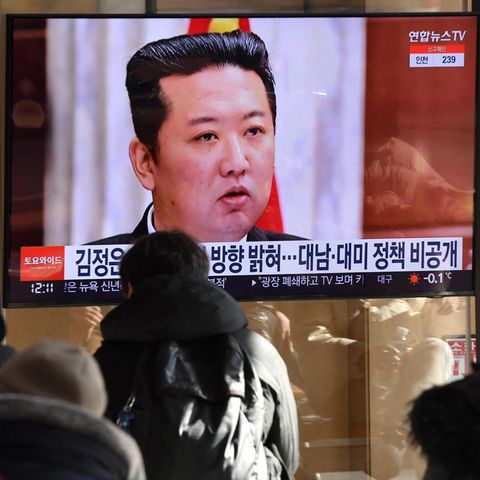 Kim Jong Un flimmerte am Neujahrstag auch in Südkorea über die TV-Schirme