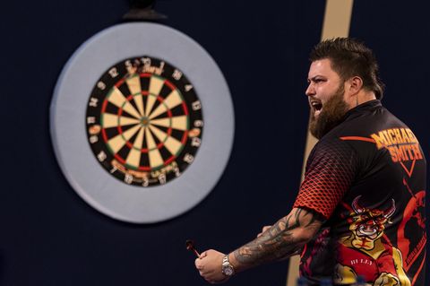 Darts-WM: der englische Profi Michael Smith jubelt