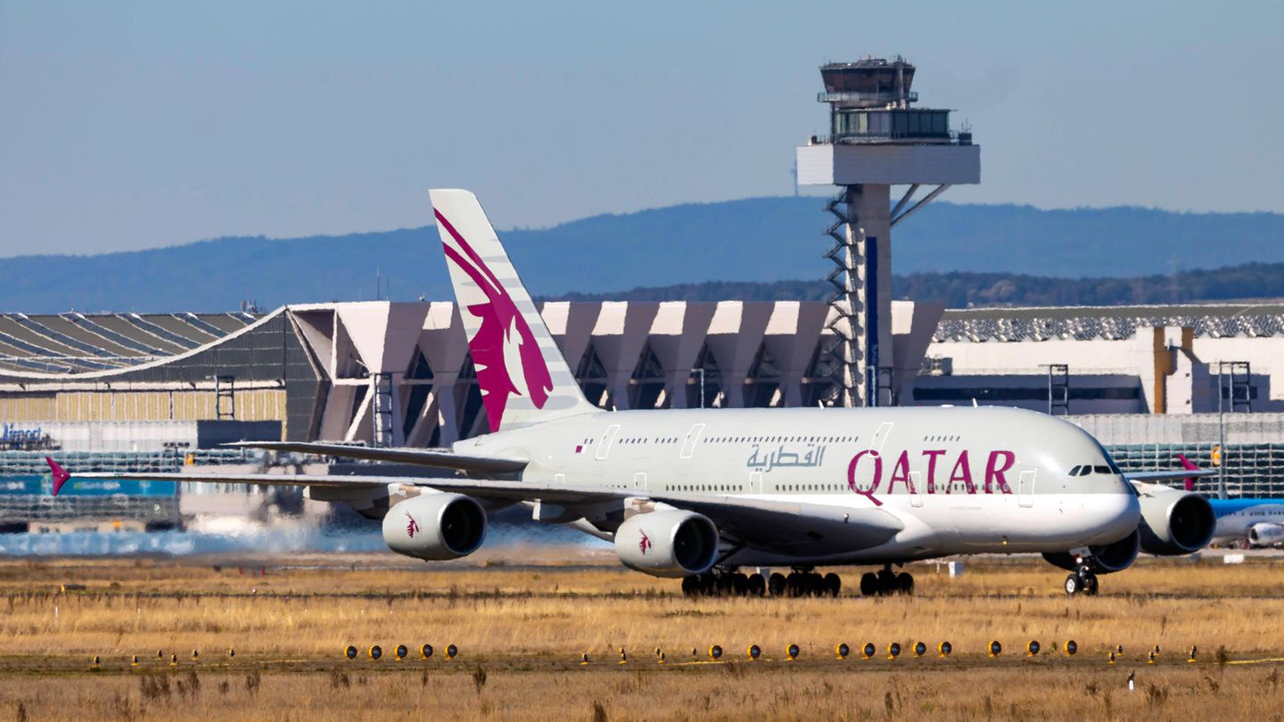 Airbus A380 von Qatar Airways