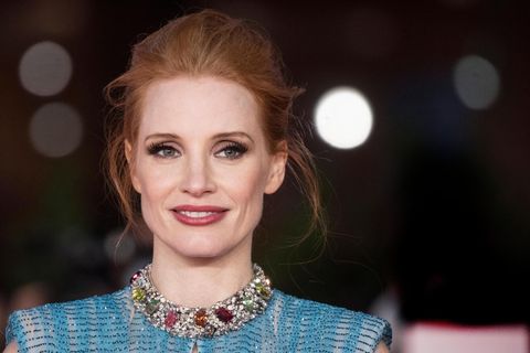 Portrait von Jessica Chastain auf dem roten Teppich