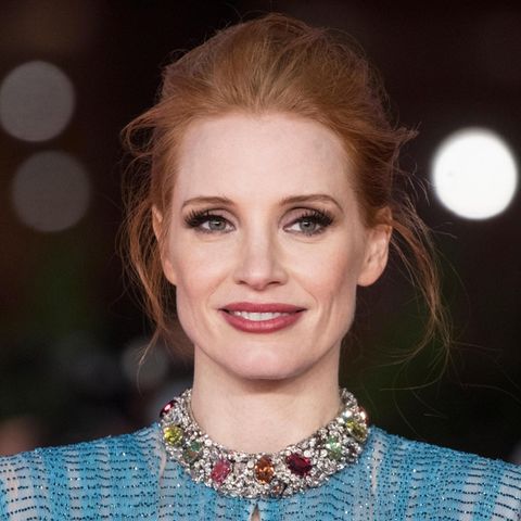 Portrait von Jessica Chastain auf dem roten Teppich