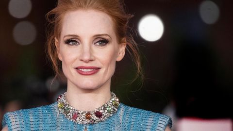 Portrait von Jessica Chastain auf dem roten Teppich