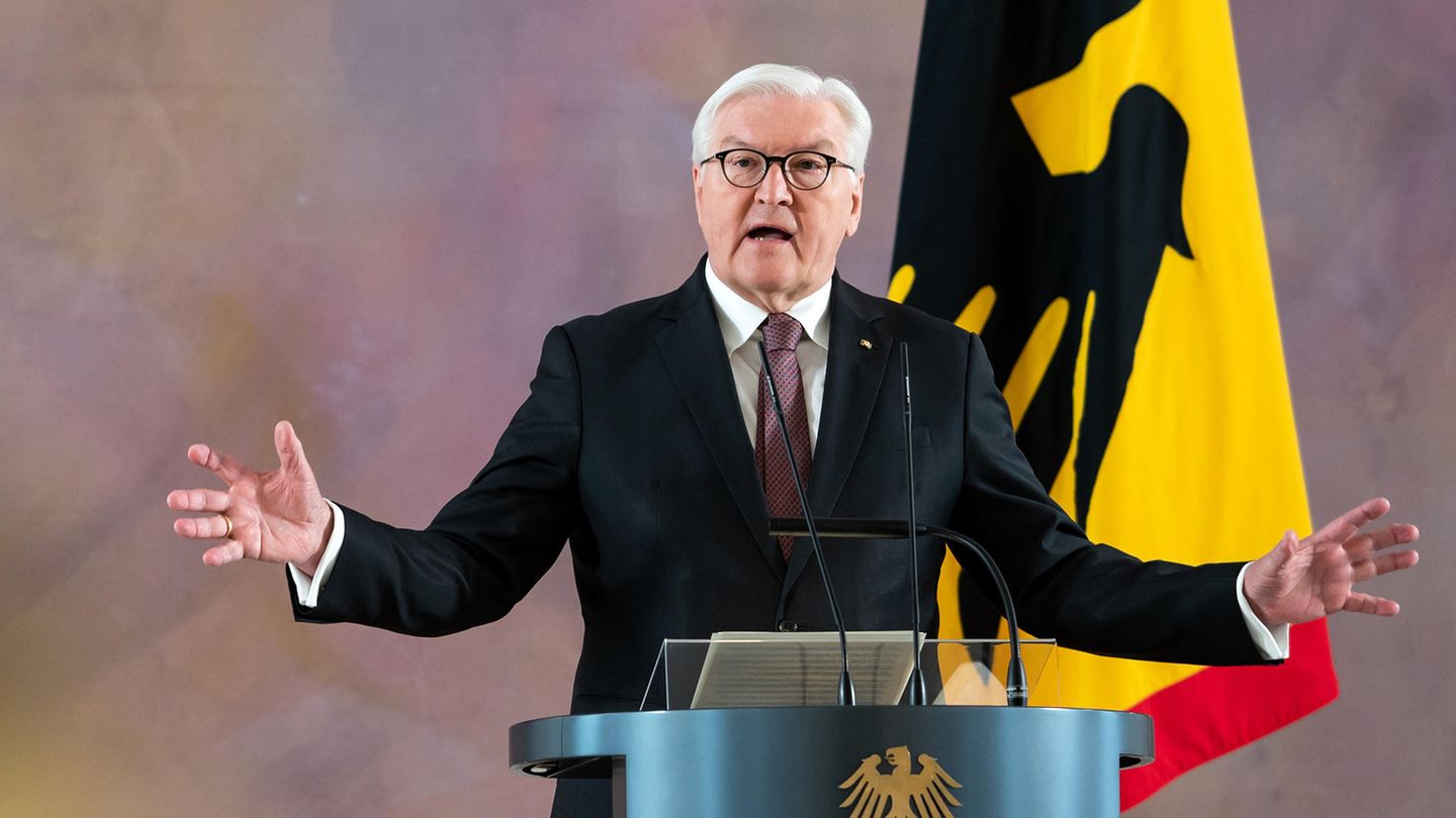 Bundespräsident Frank-Walter Steinmeier im Schloss Bellevue