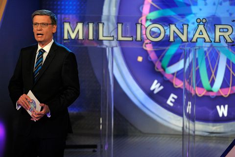 Günther Jauch moderiert die Quizshow "Wer wird Millionär?"