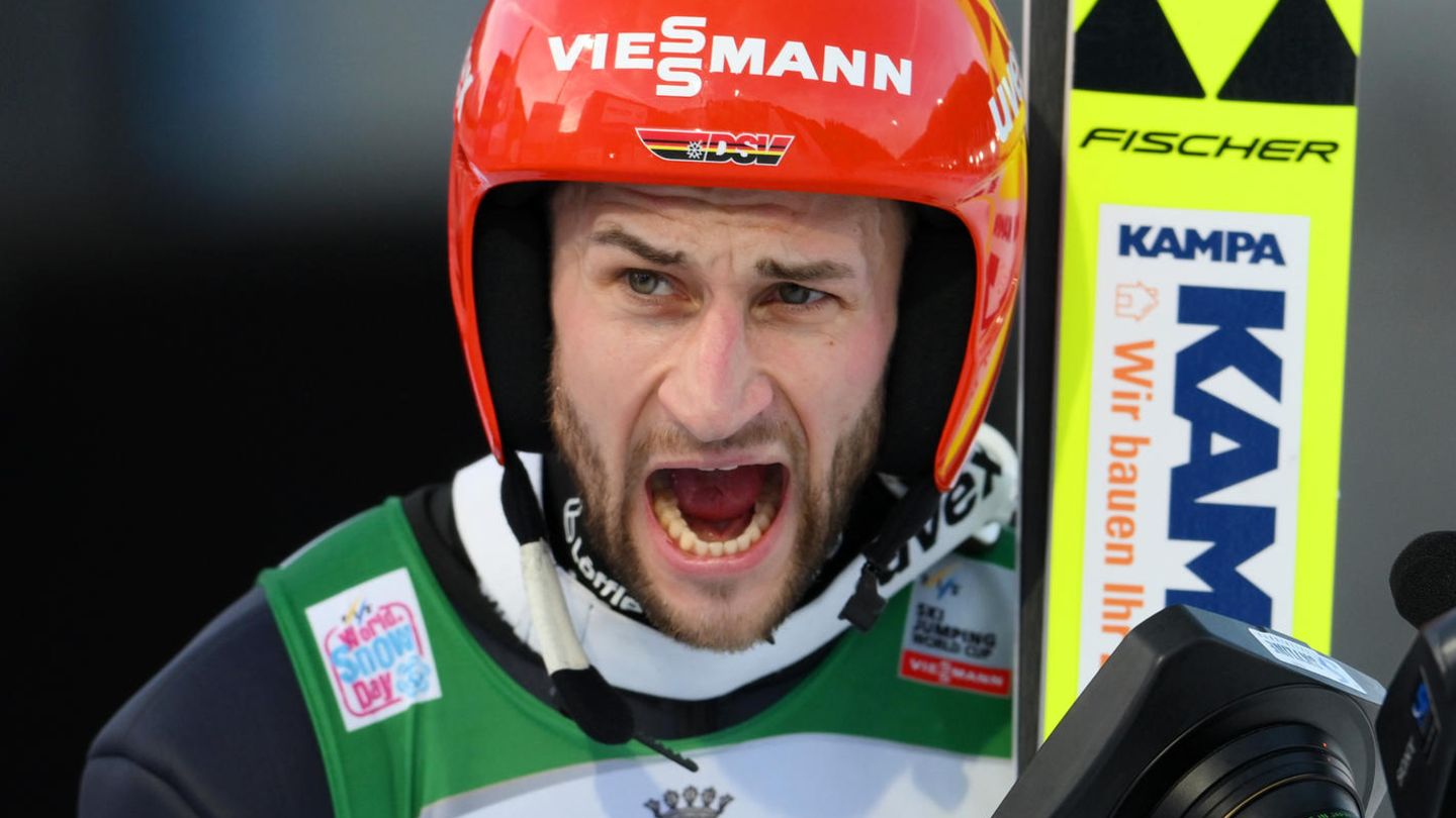Markus Eisenbichler jubelt
