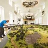 Im Museum wird die Schlacht mit Minaturen nachgestellt.