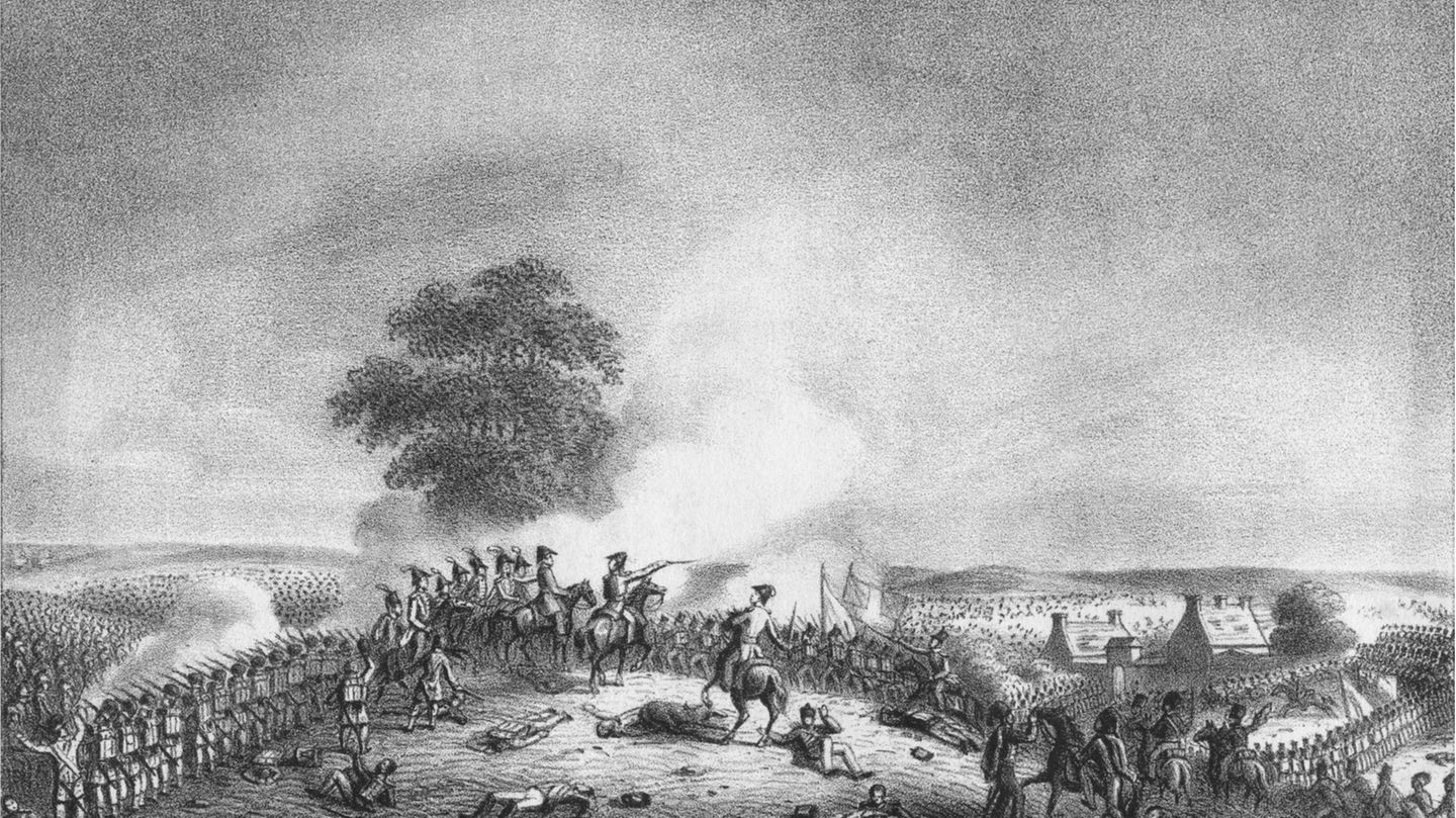 Die Linie der Briten hinter dem vorgelagerten Briten. Beim Sturm auf diese Position fiel Antoine Fauveau.