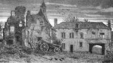 Um das Gehöft von Hougoumont wurde den ganzen Tag über gerungen. Die zähe Verteidigung machte einen Angriff auf das Zentrum Wellingtons unmöglich.