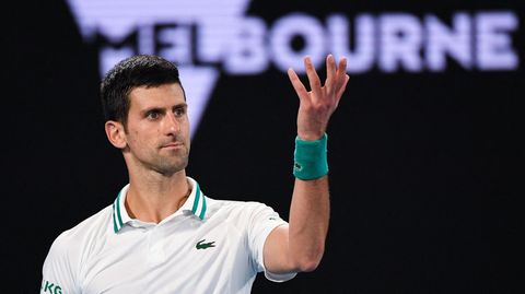 Novak Djokovic vor einem Jahr bei den Australian Open