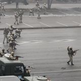 Sicherheitskräfte, die bei einer sogenannten Antiterroroperation eingesetzt sind