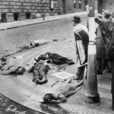 Bis zum Ende des Krieges erschossen die Deutschen Widerstandkämpfer, hier in Prag.