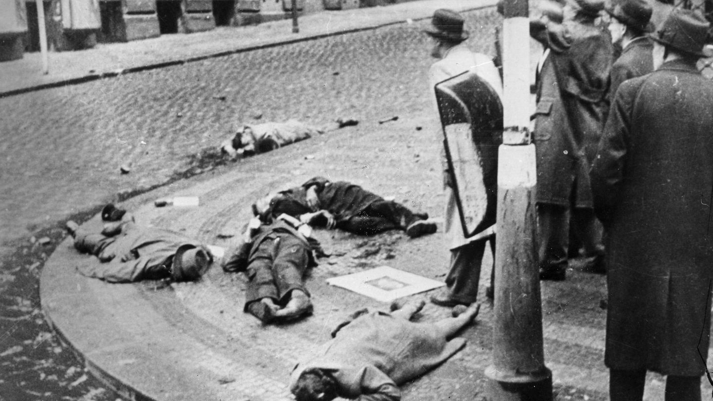 Bis zum Ende des Krieges erschossen die Deutschen Widerstandkämpfer, hier in Prag.