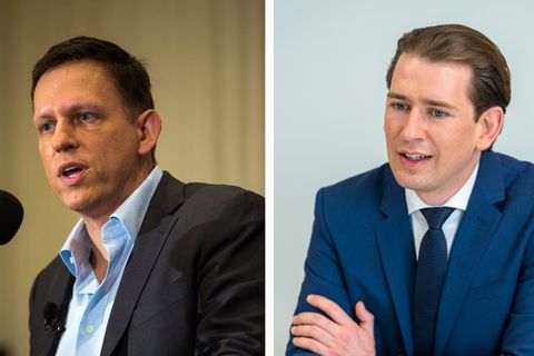 Peter Thiel und Sebastian Kurz