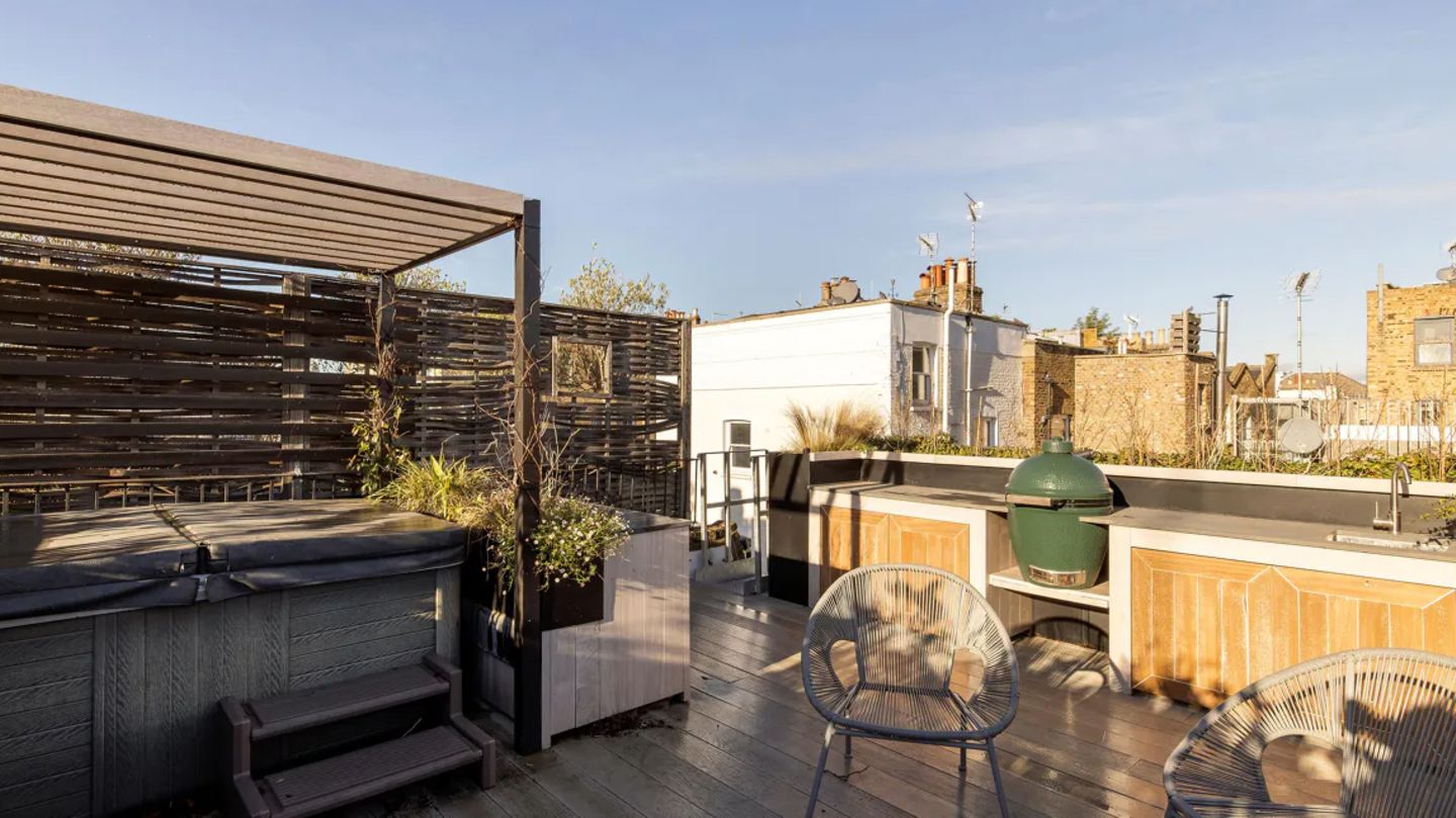 Highlight ist die Dachterrasse.