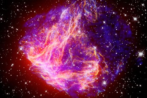 Supernova-Überrest im optischen Licht in der Großen Magellanschen Wolke.