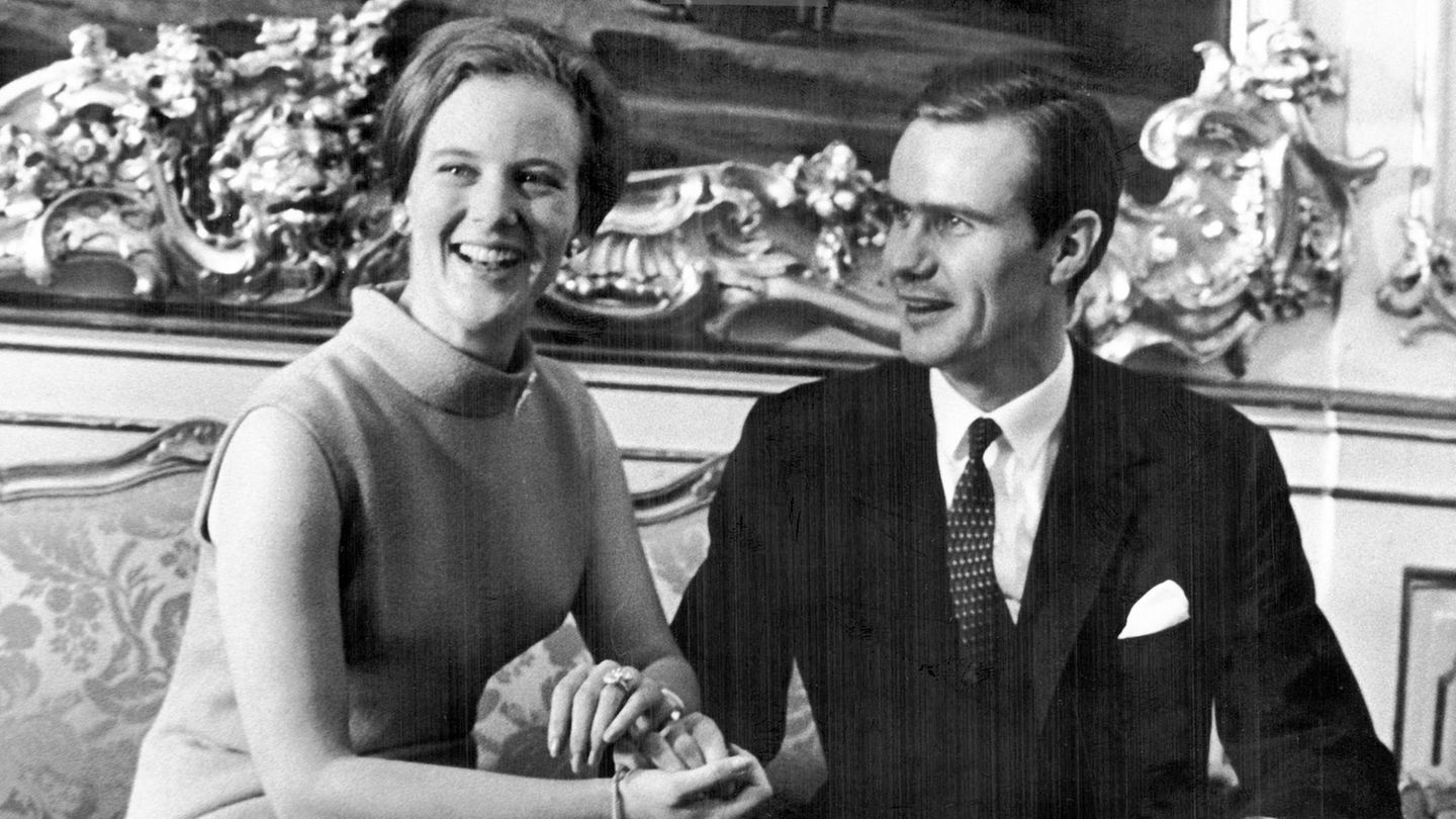 Prinzessin Margrethe verlobt sich am 1.10.1966 mit dem französischen Diplomaten, Graf Henri Laborde de Monpezat
