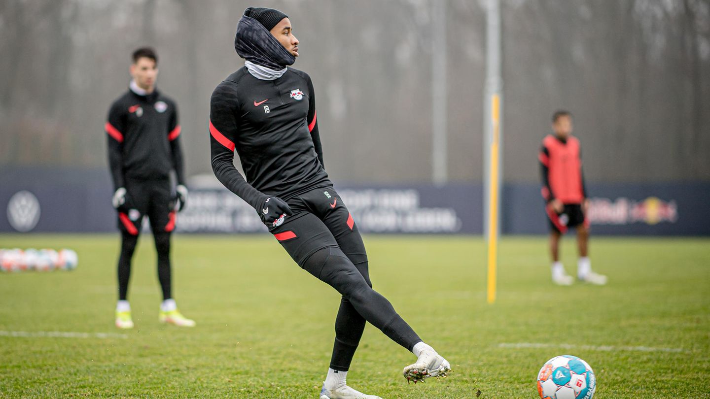 RB Leipzig: Nordi Mukiele, Benjamin Henrichs und Dani Olm