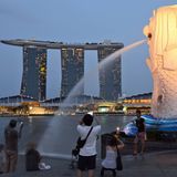 Marina Bay Sands Resort und Merlion