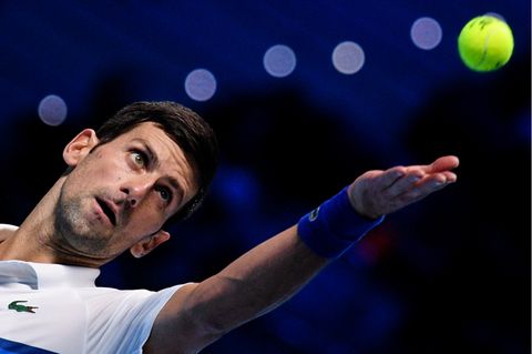 Novak Djokovic bei einem Tennisspiel