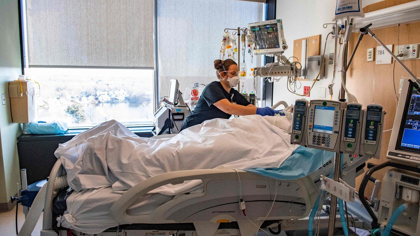 Krankenpflegerin in einem Krankenhaus in den USA
