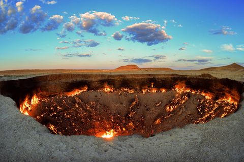 Seit Jahrzehnten brennt das "Tor zur Hölle" in der Karakum-Wüste Turkmenistans