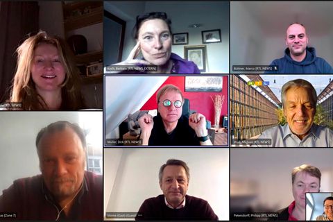 Digitale Redaktionskonferenz für die Sendung "stern TV"