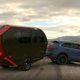 Hier kann gut das ansteigende Heck für einen guten Böschungswinkel erkennen.