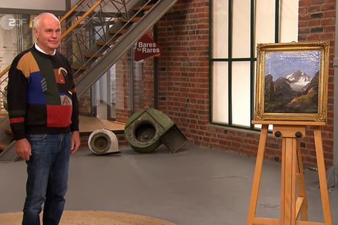 Eben noch auf dem Sperrmüll, jetzt bei "Bares für Rares": Jürgen Wolke hofft mit seinem Fundstück, ein stattliches Sümmchen erlösen zu können.