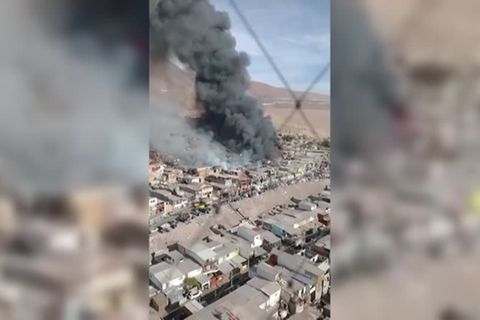 Video: Chile: Großbrand in Armenviertel