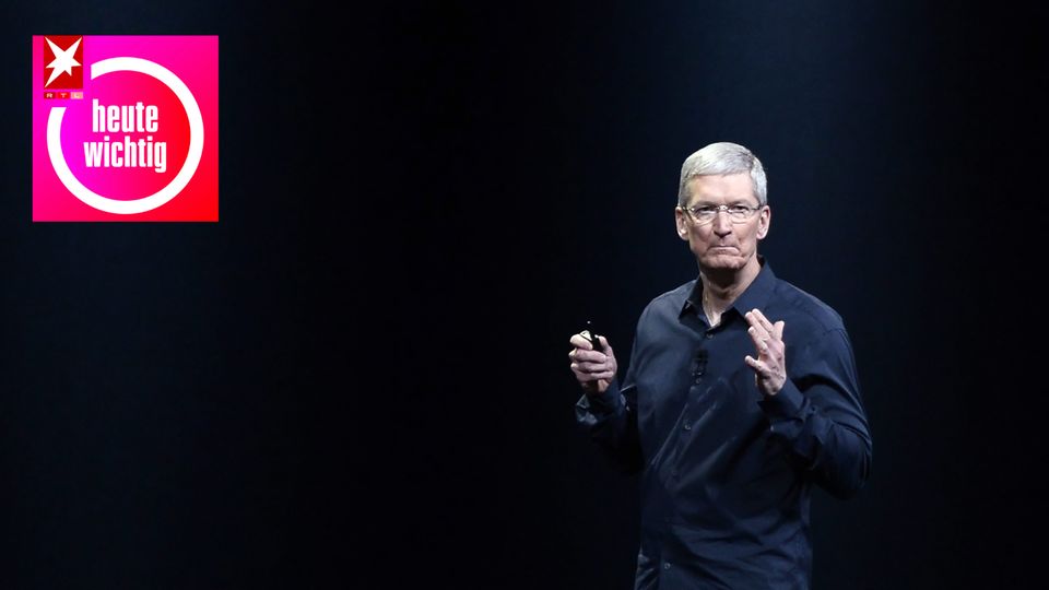 Apple-CEO Tim Cook bei einer Keynote 2014