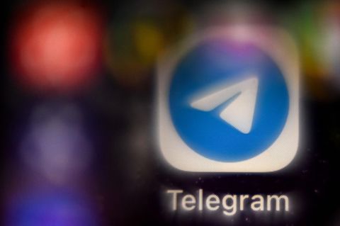 Das Logo der Plattform Telegram