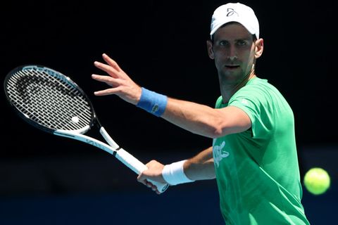 Novak Djokovic beim Training in Australien